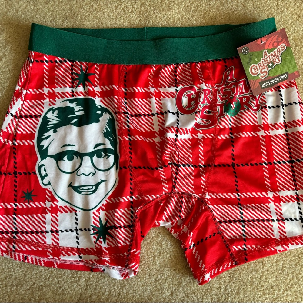 Men’s large Christmas story boxers